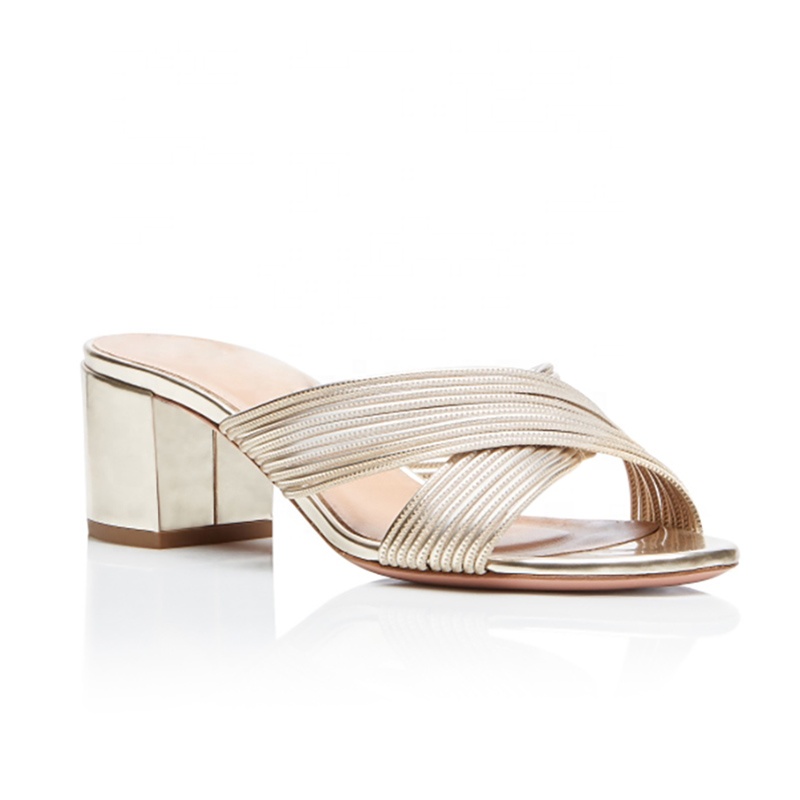 Ldies heeled Mules/Mesh Closed Toe