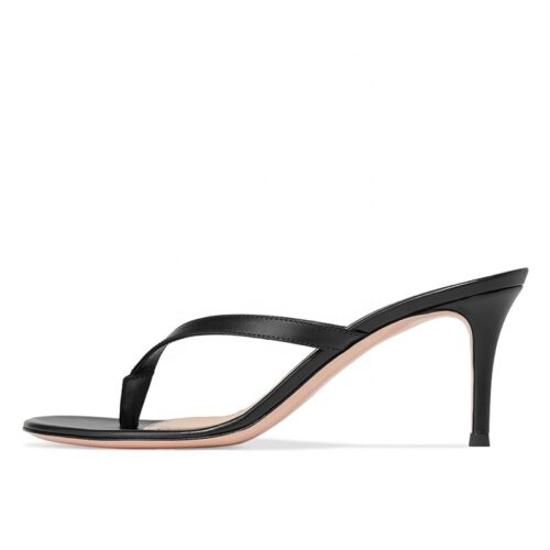 Plus Size High Heels Thong Mules