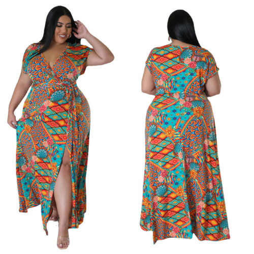 European American Plus Size Women’s Casual Dress